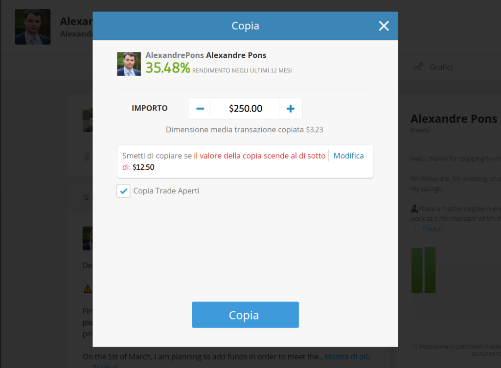 trading automatico copy trading etoro